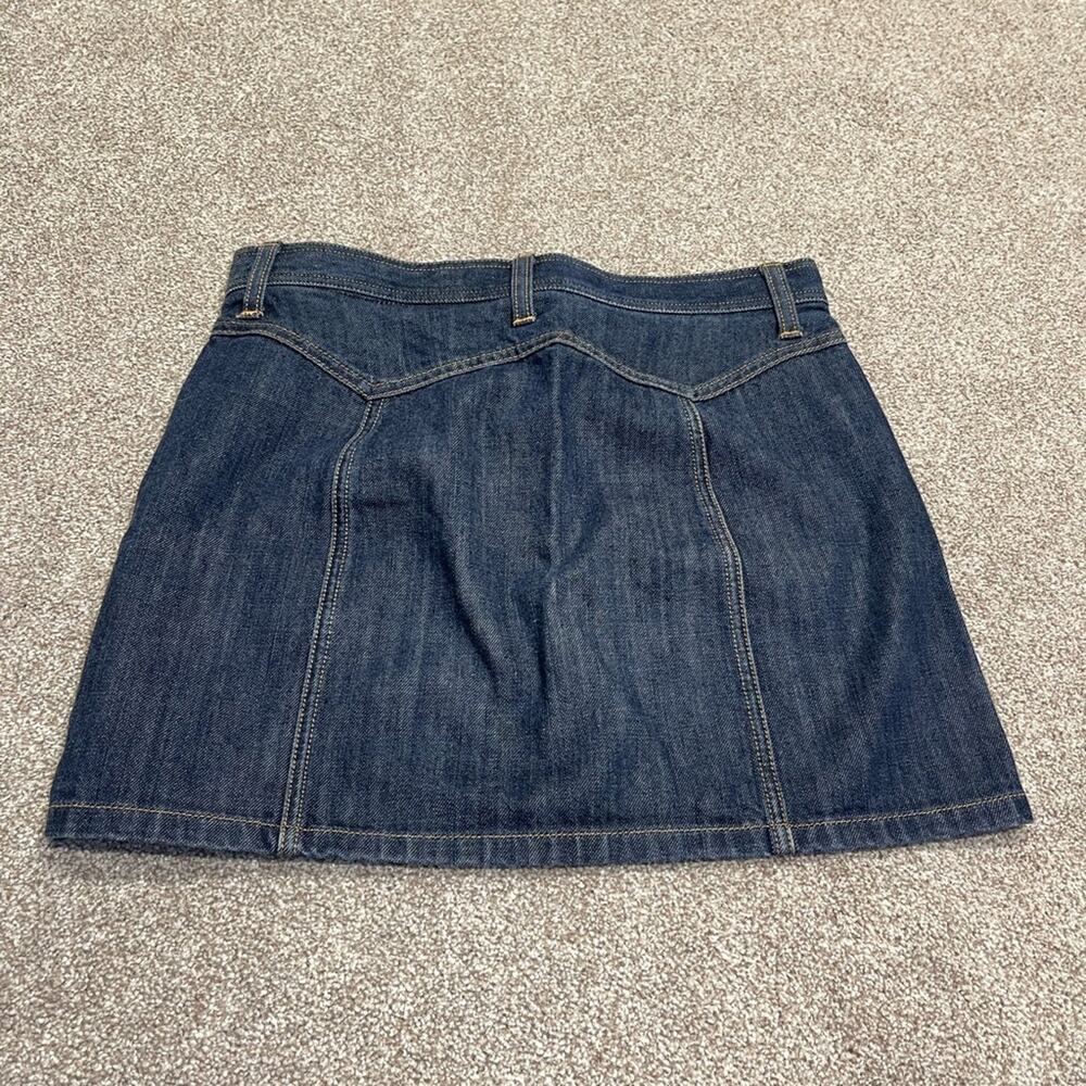 Y2K Vintage indie sleaze Gap Jeans Micro Mini Skirt 4 dark wash indigo western